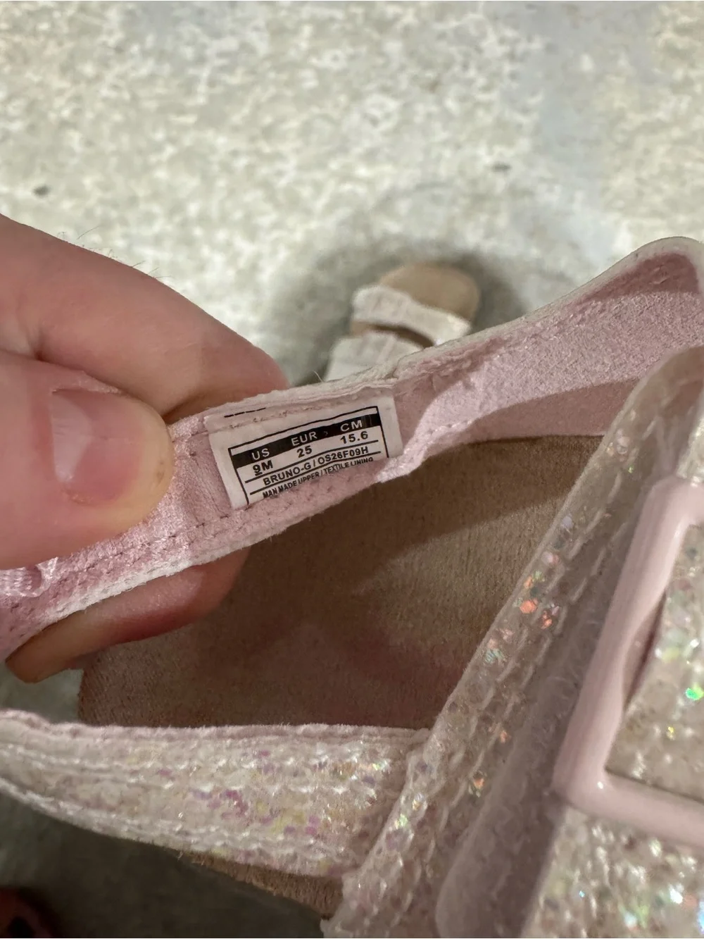 OshKosh B'gosh Pink Glitter Dual-Strap Sandals